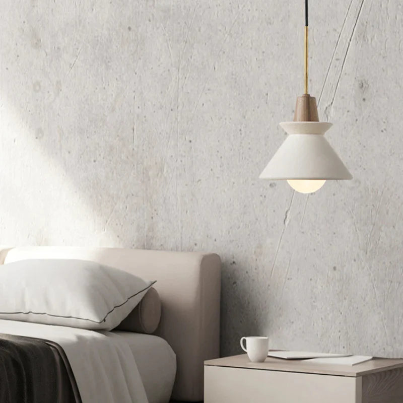 Lampe à suspension en béton à cône tendance