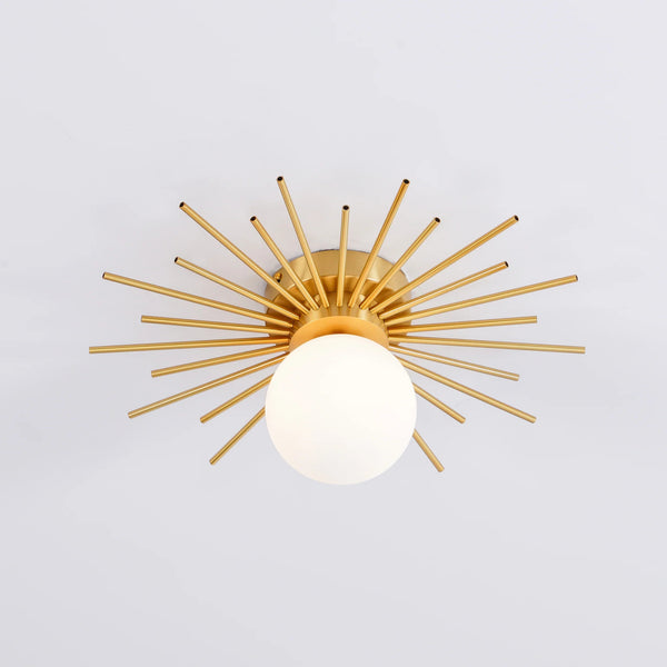 Moderne cirkulært frostet glasloftslys