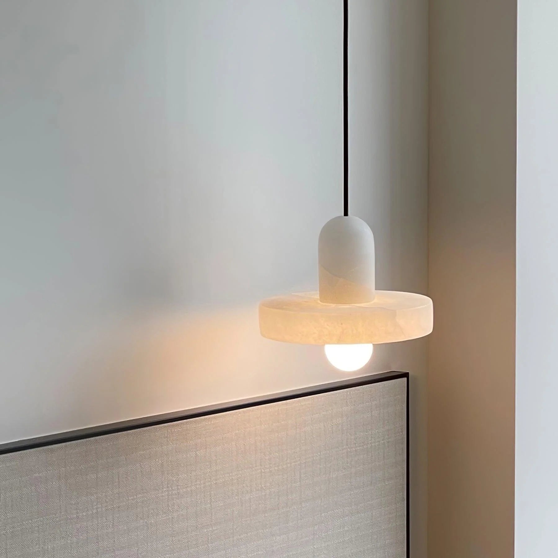Lampe à suspension ronde moderne en marbre