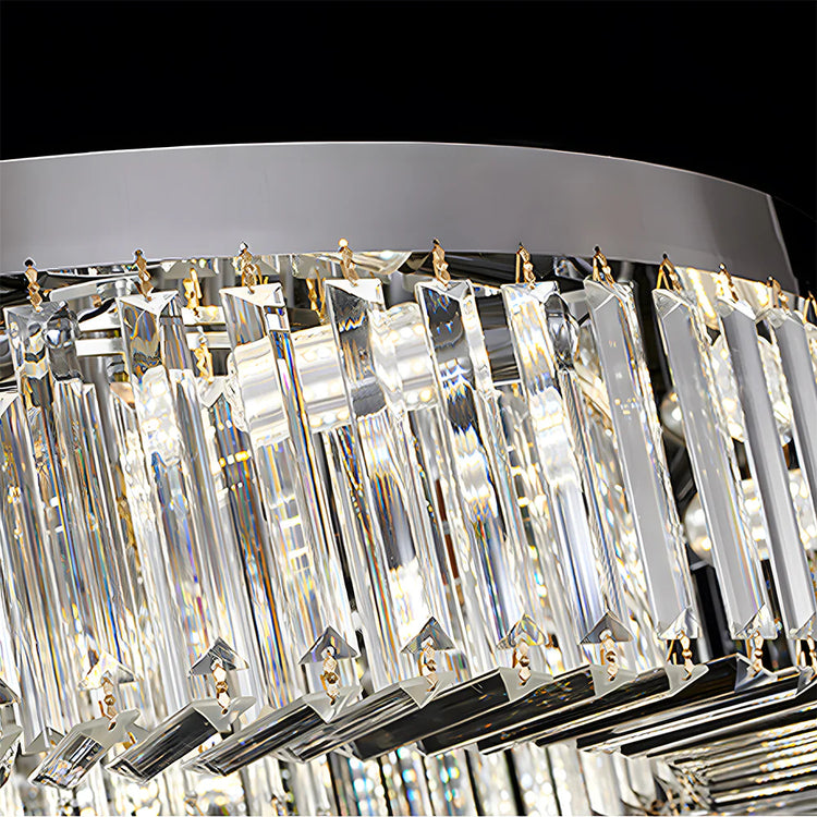 Klassisk rund krystalglas loftslampe