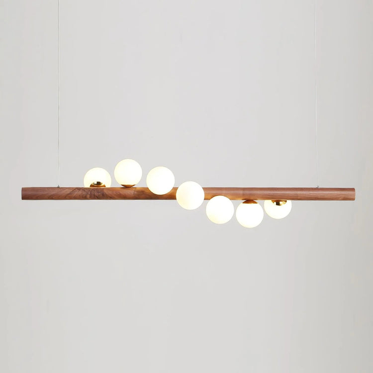 Modern Horizontal Round Glass Pendant Light