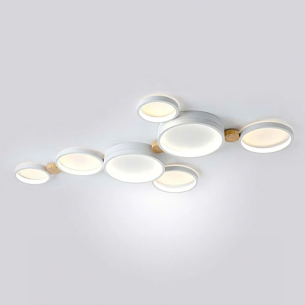 Plafonnier LED circulaire en fer artistique