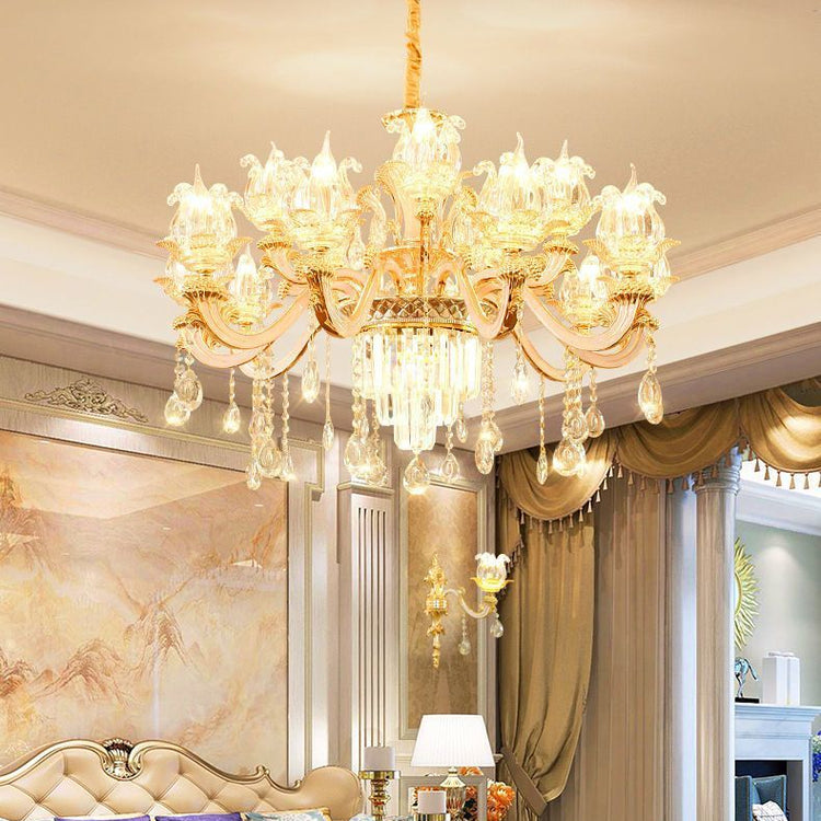European-Style K9 Crystal Chandelier for Living & Dining Rooms