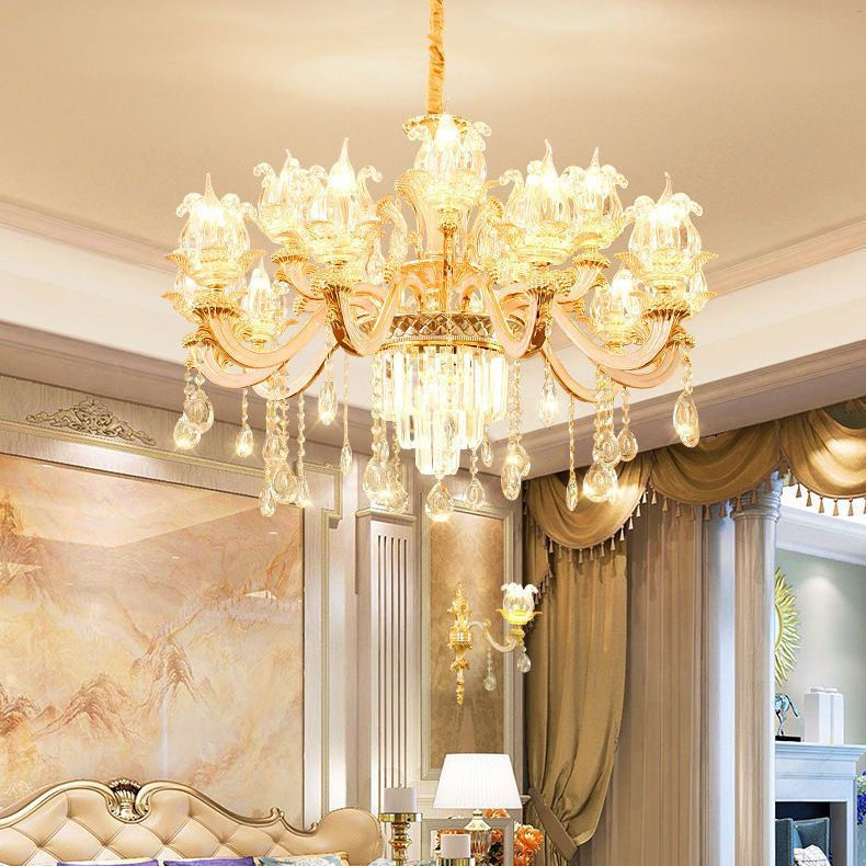 European-Style K9 Crystal Chandelier for Living & Dining Rooms
