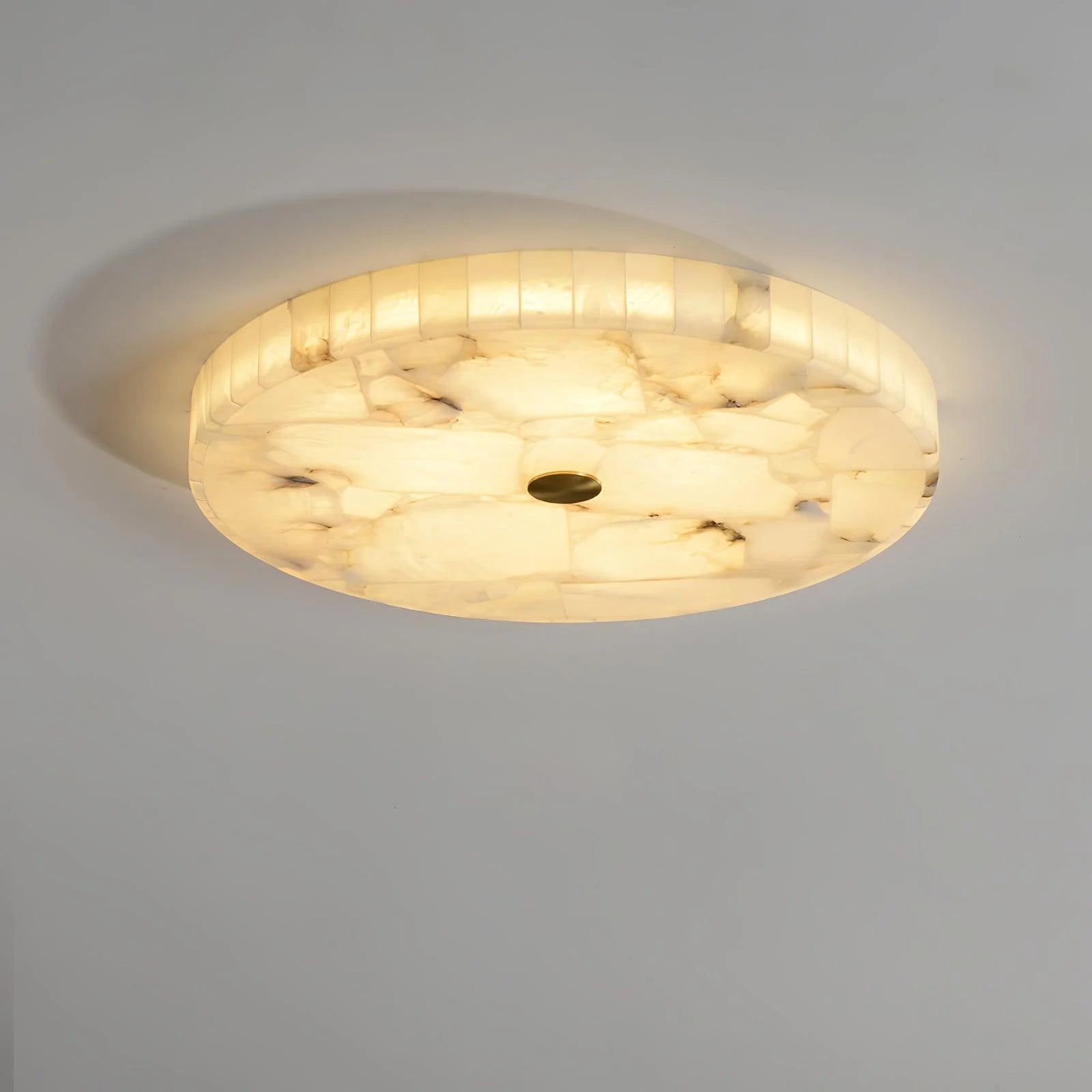 Classical Round Alabaster Ceiling Light