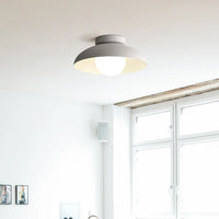 Minimalist Metal Semi Flush Light
