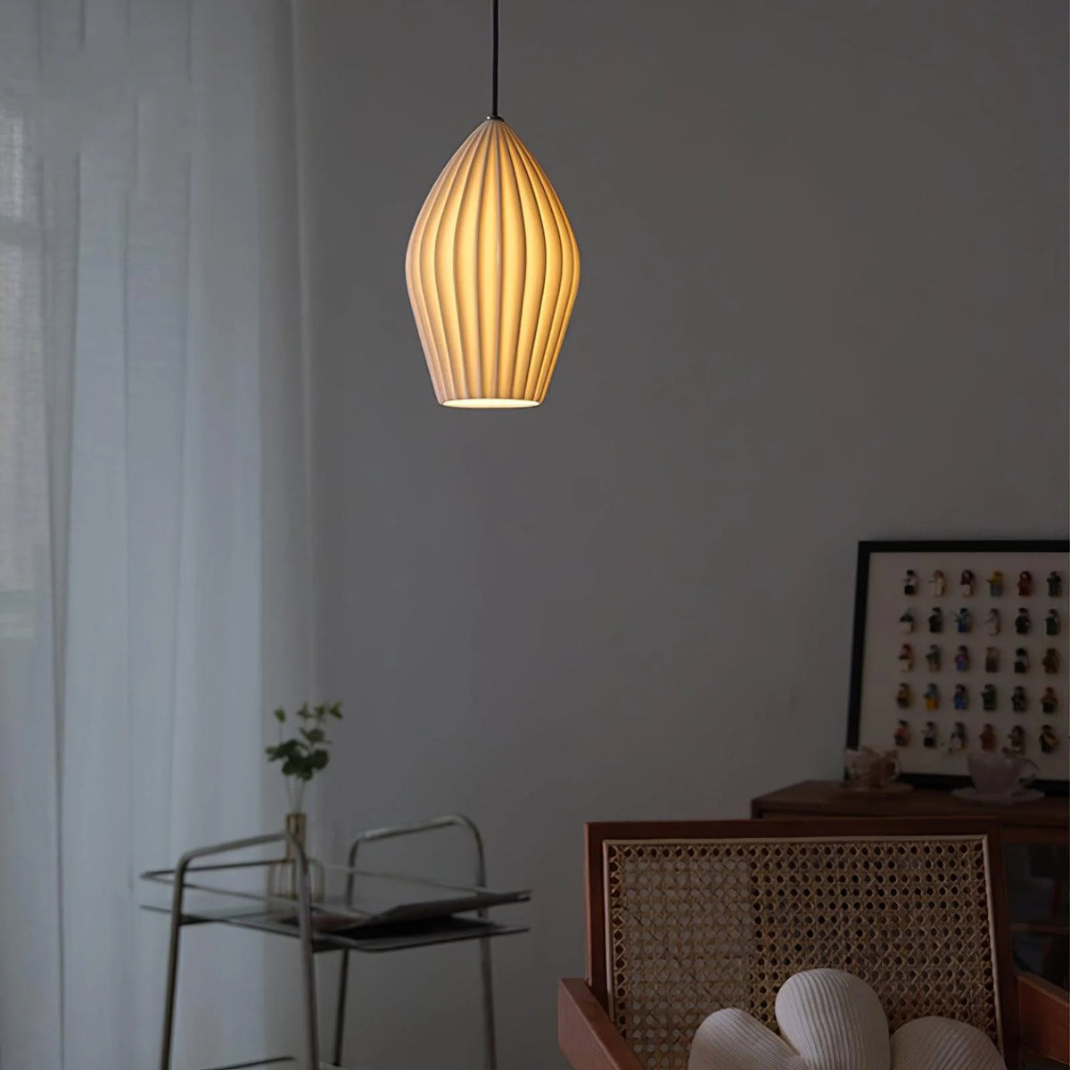 Ribbed Terra Pendant Light