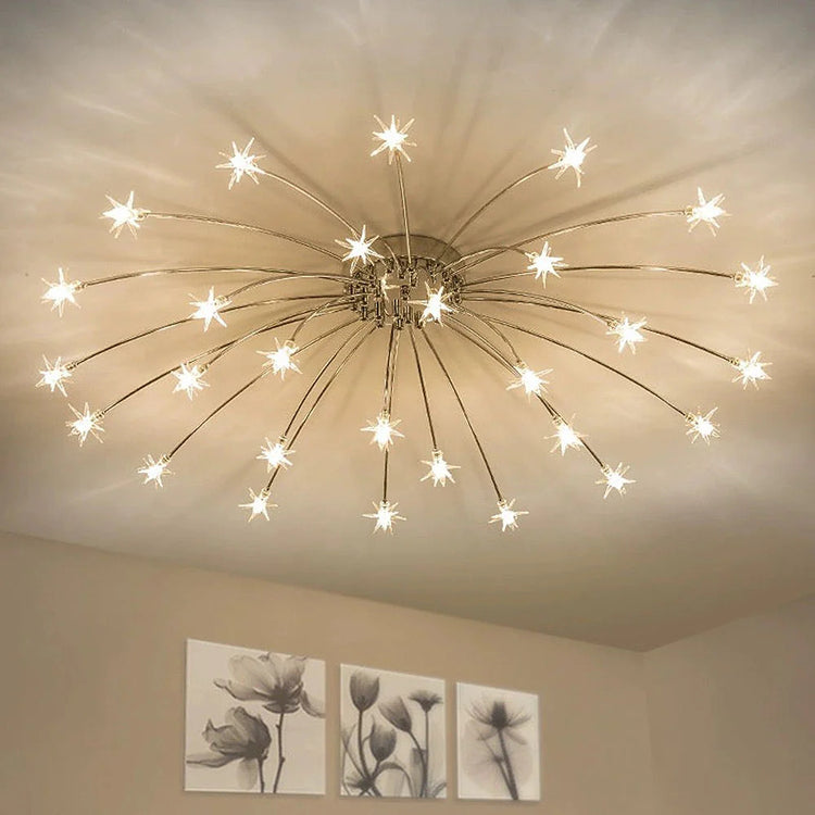 Opulent Star-Globe glass Ceiling Light