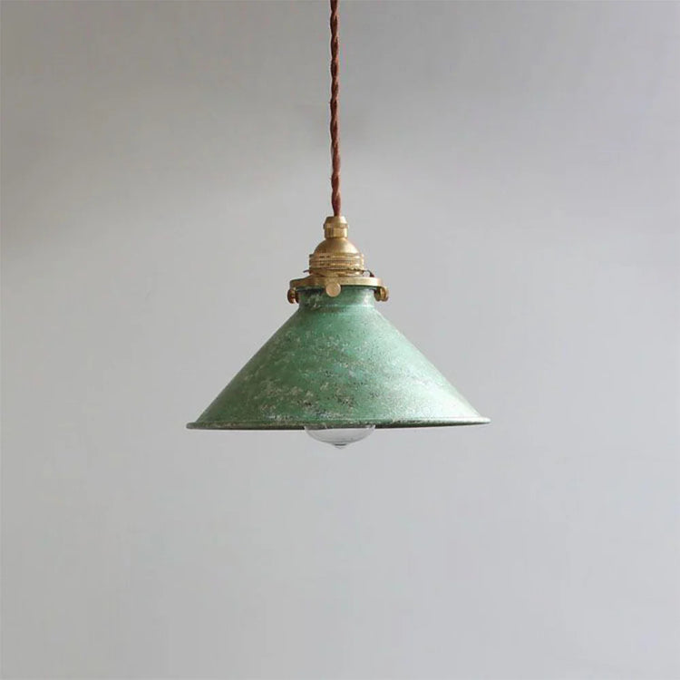 Classic Cone Brass Pendant Light