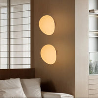 Minimalist Oval Stone-Effect Wall Light