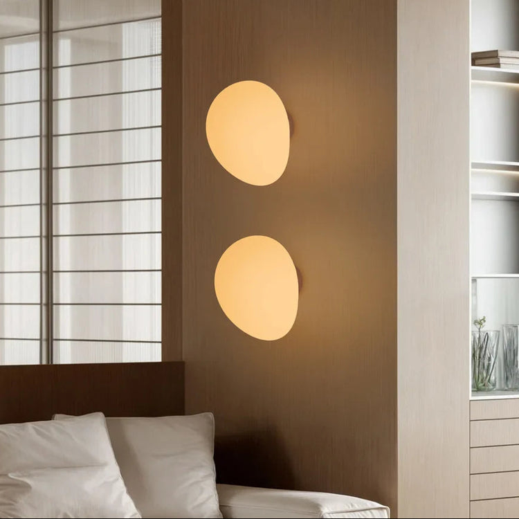 Minimalist Oval Stone-Effect Wall Light