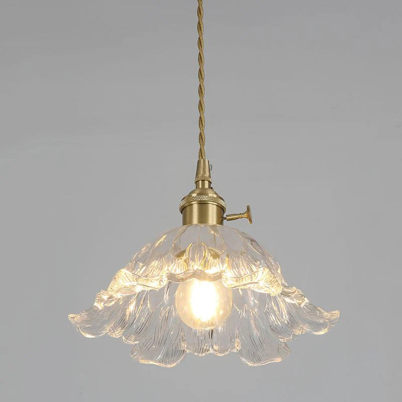 Nordic Amber Brass Glass pendellys
