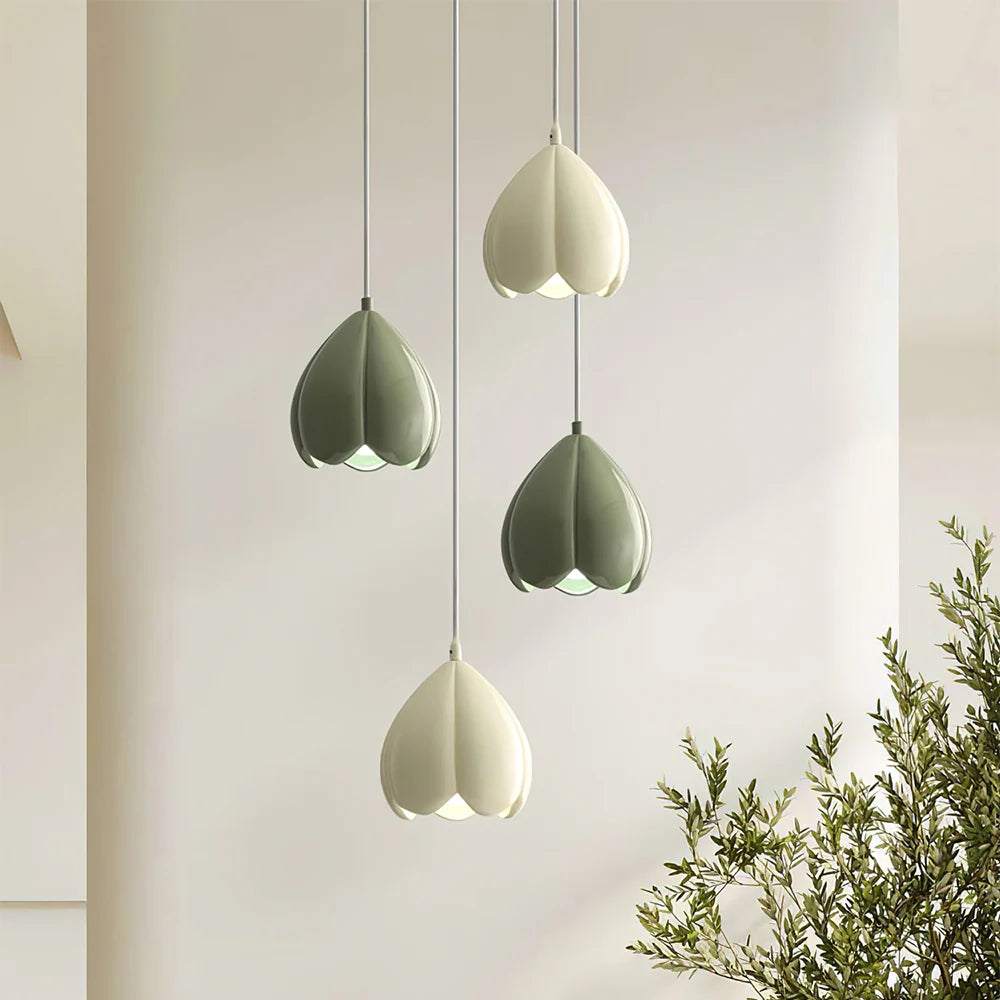 French Flower Bud Pendant Light