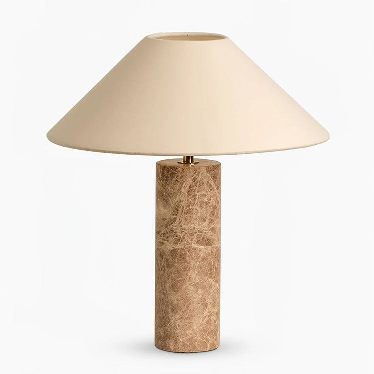Moderne kegleformet bordlampe i marmor