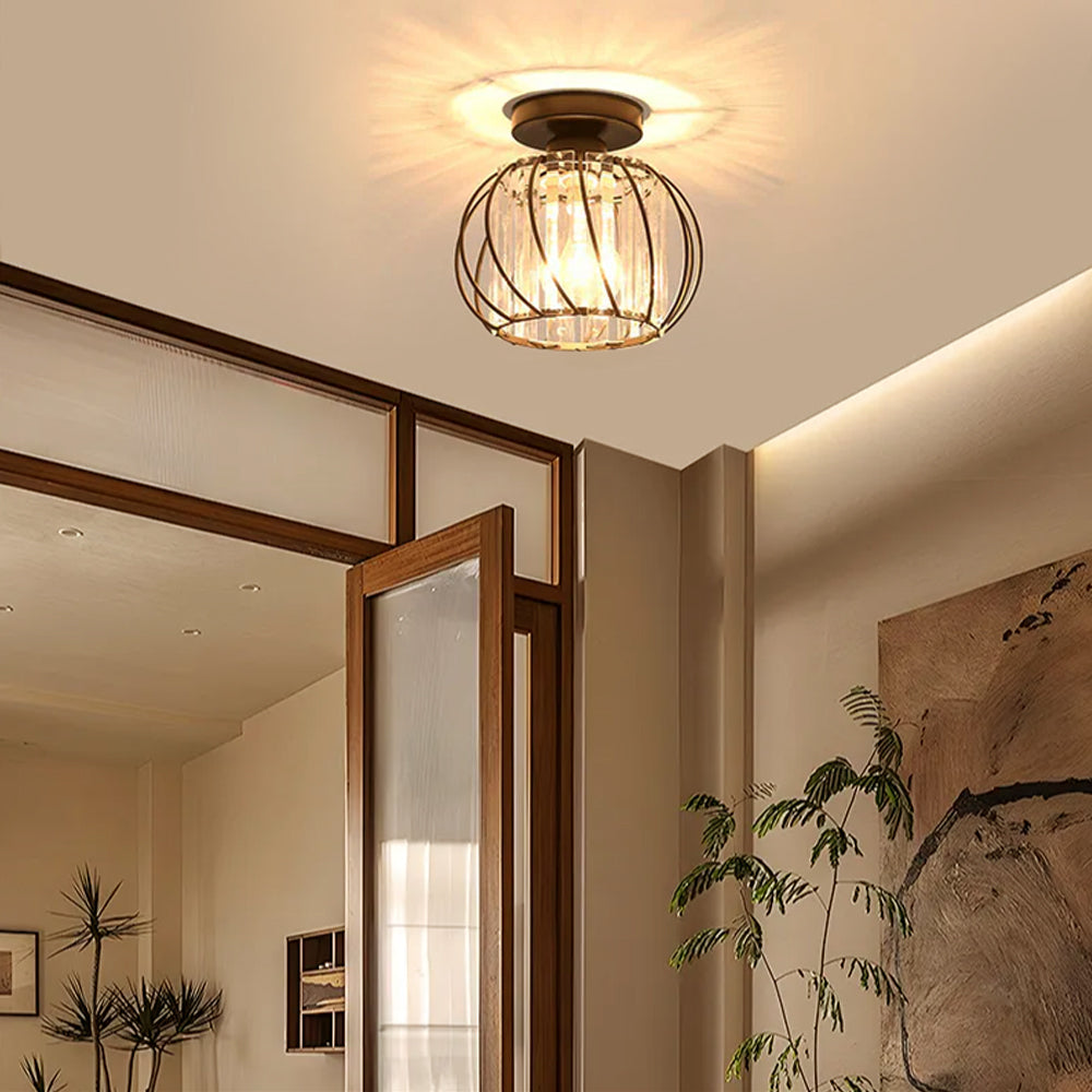 Lampe à suspension en verre globulaire simple et nordique moderne