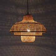 Suspension moderne en rotin multicouche