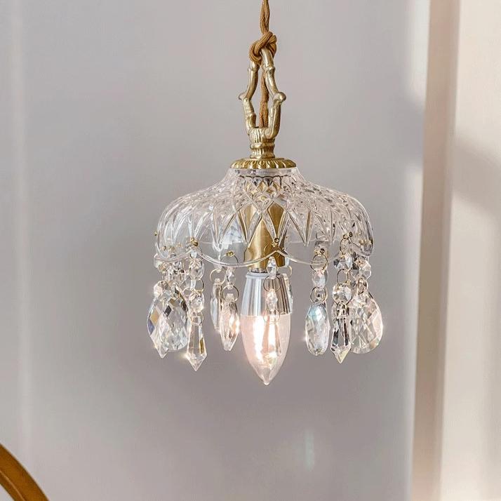 Vintage kobberkrystal pendel