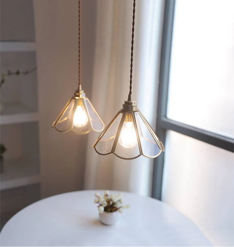Nordic Style Vintage Brass Pendant Light