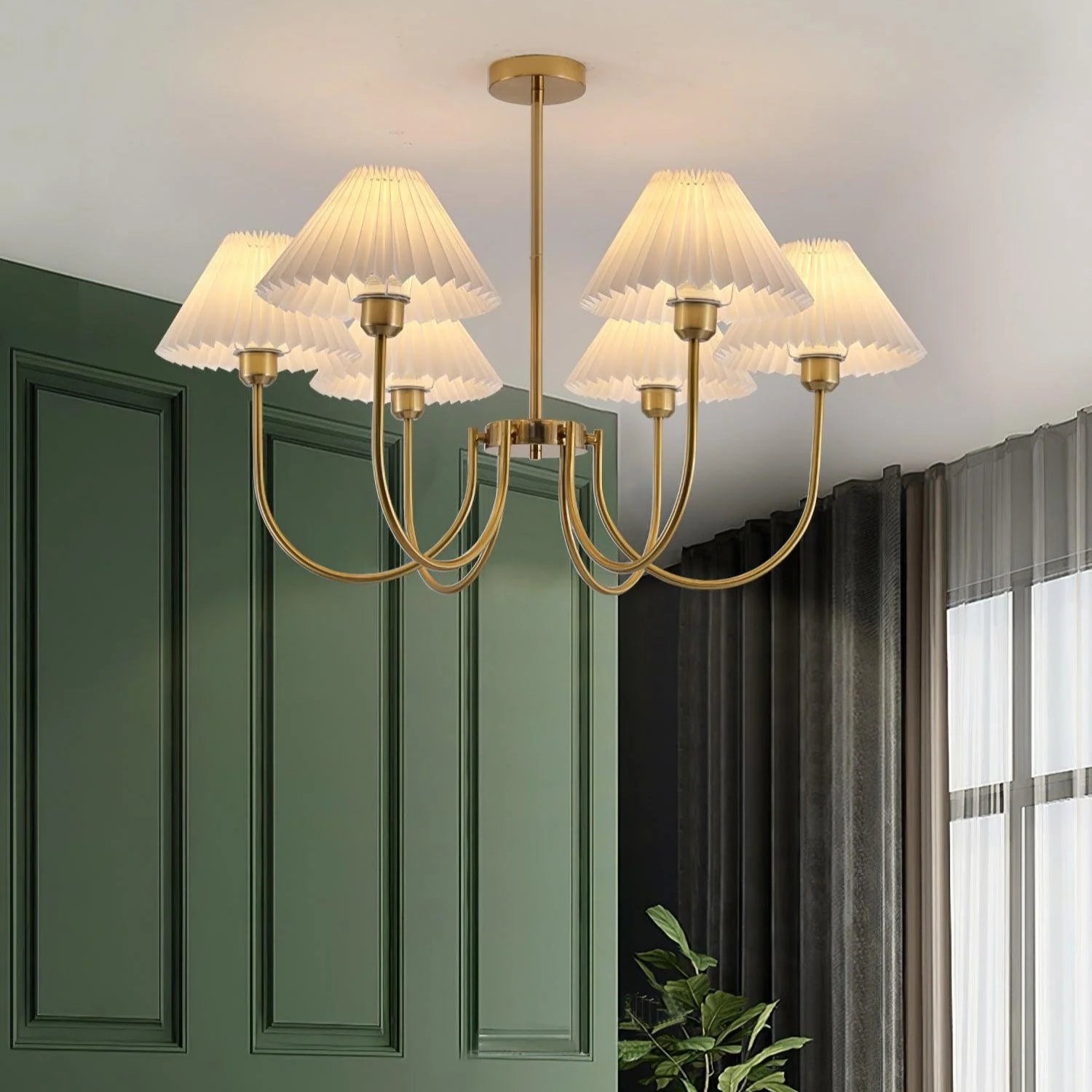 Lampadario plissettato Aurelle