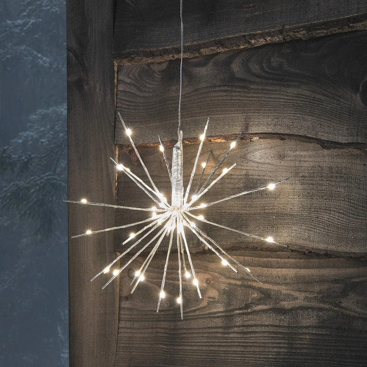Dual-Colour LED Starburst Cluster Lights, Pack of 4