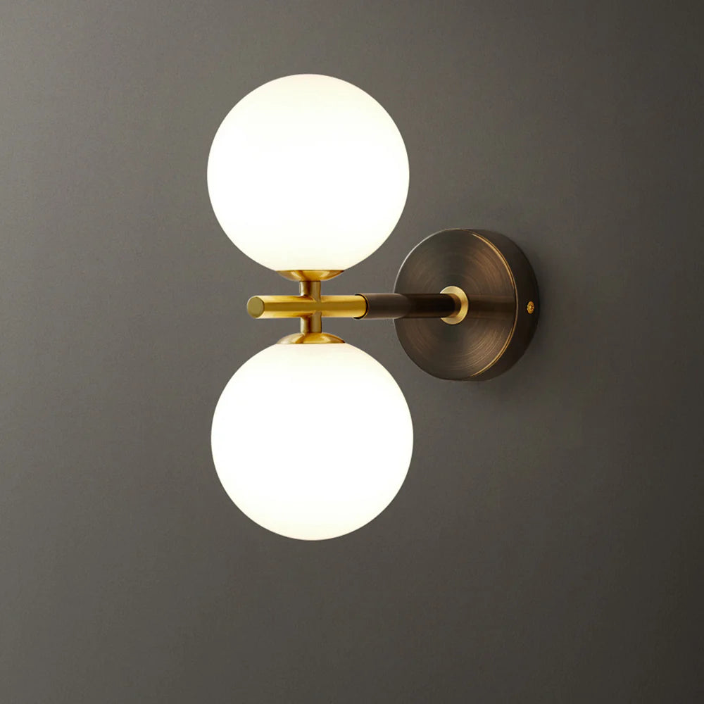 Elegant Copper Globe Wall Light