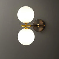 Elegant Copper Globe Wall Light