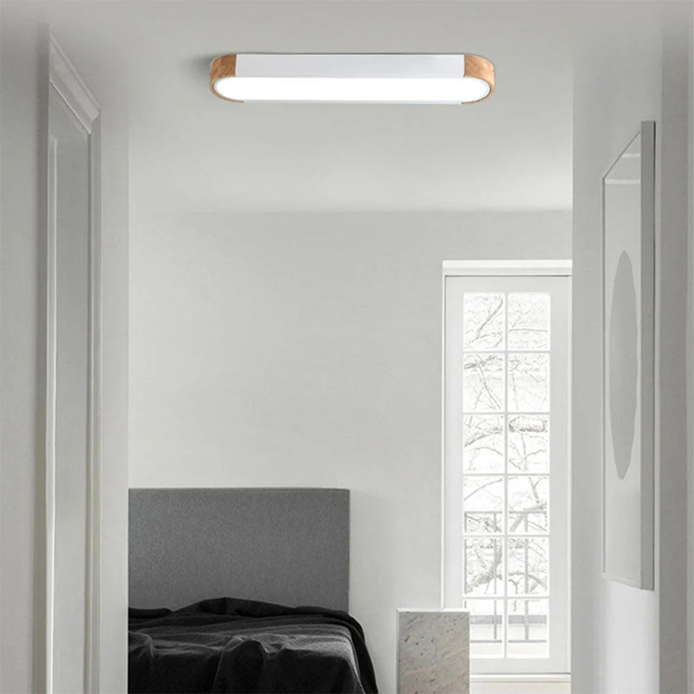 Plafonnier ovale allongé moderne en métal