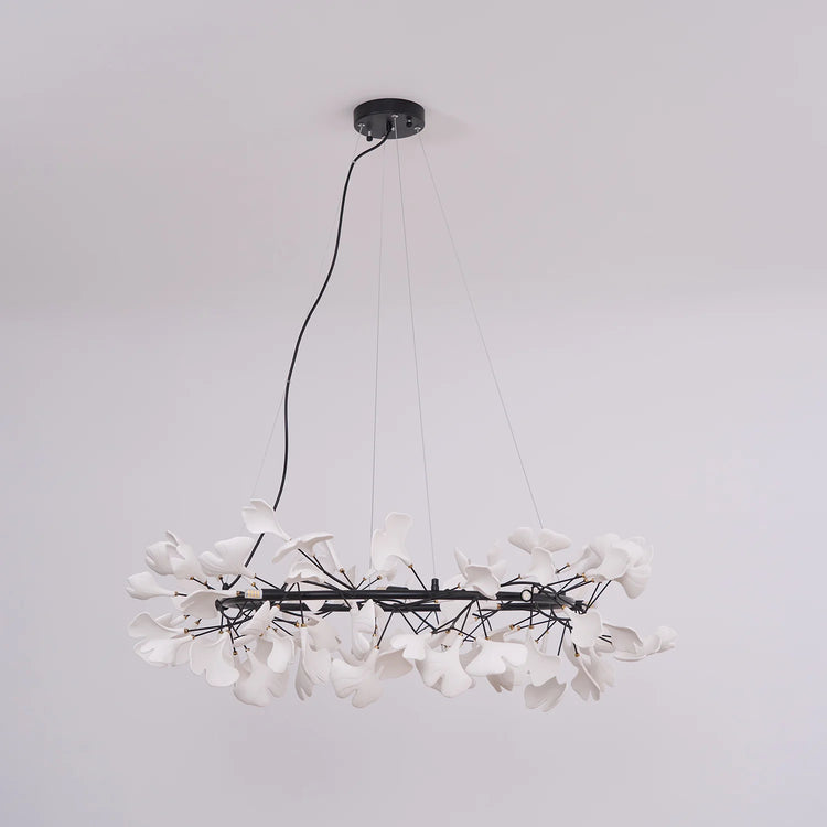 Traditionel Gingko keramisk lysekrone