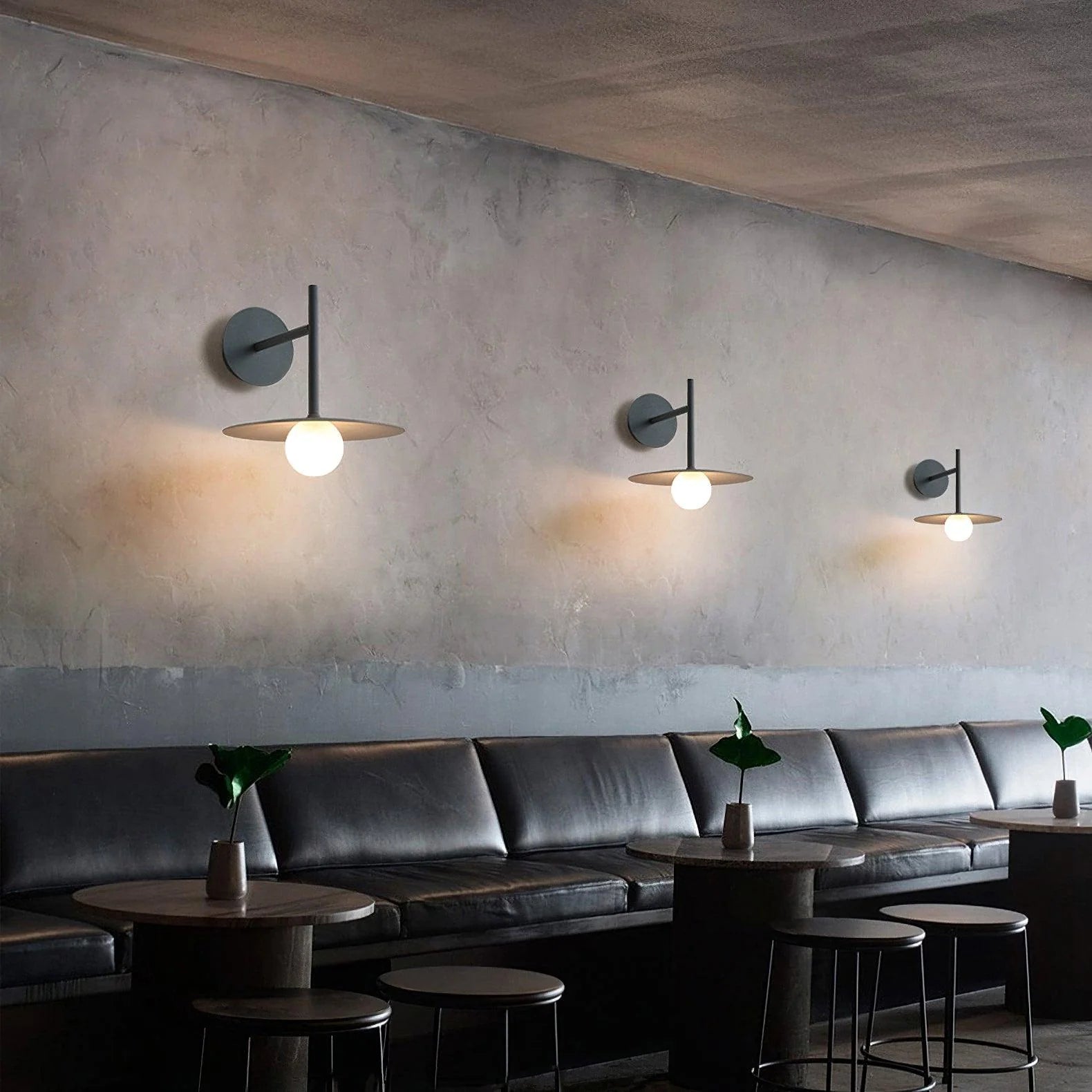 Modern Disc Glass Wall Light