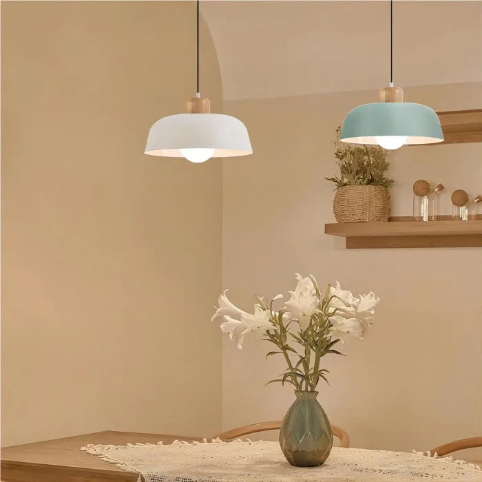 Lampe à suspension ronde moderne en métal