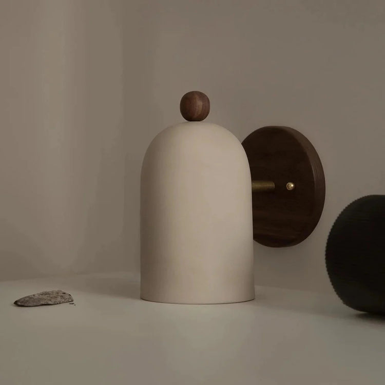 Retro rund metal væglampe