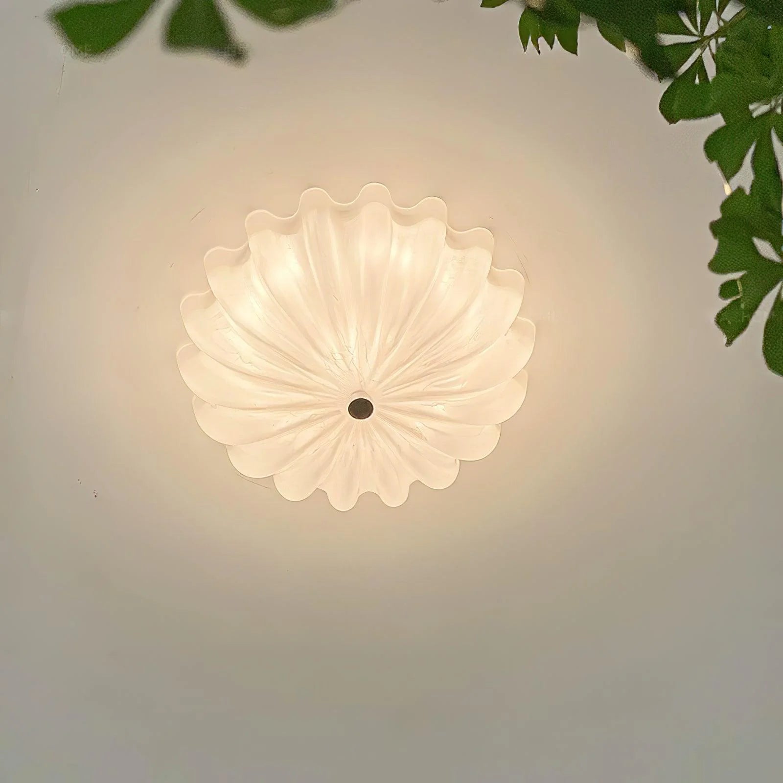 Modern Round Flower Glass Ceiling Light