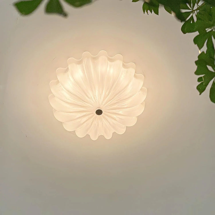 Moderne runde blomsterglas loftslampe