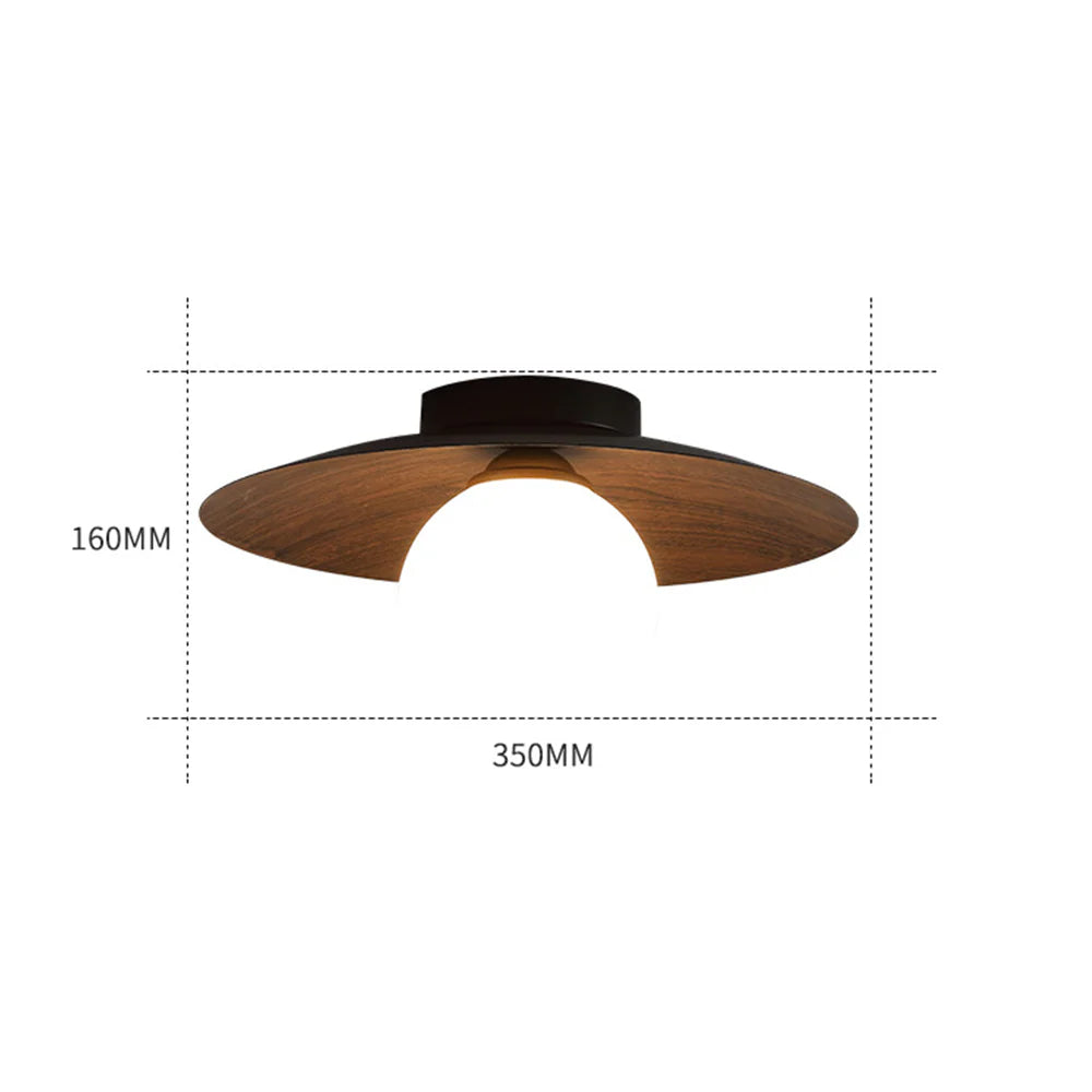 Plafonnier rond moderne en bois