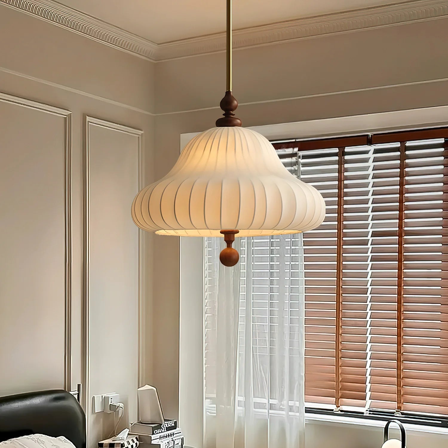 Lampe à suspension minimaliste en tissu nuage