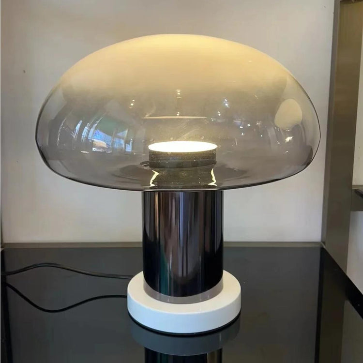 Minimalistisk glassvampebordslampe