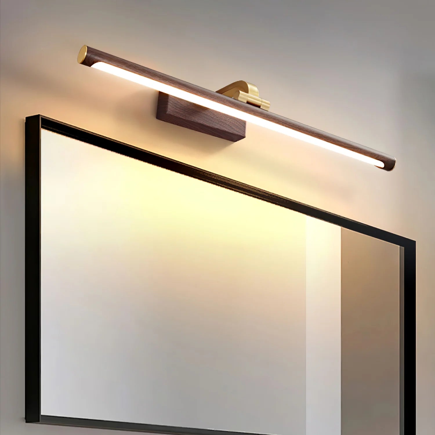 Ottone di lusso & Applique lineare in noce