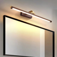 Luxe Brass & Walnut Linear Wall Light