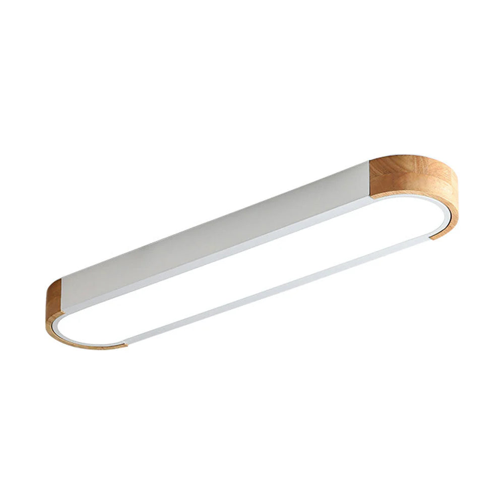 Plafonnier ovale allongé moderne en métal