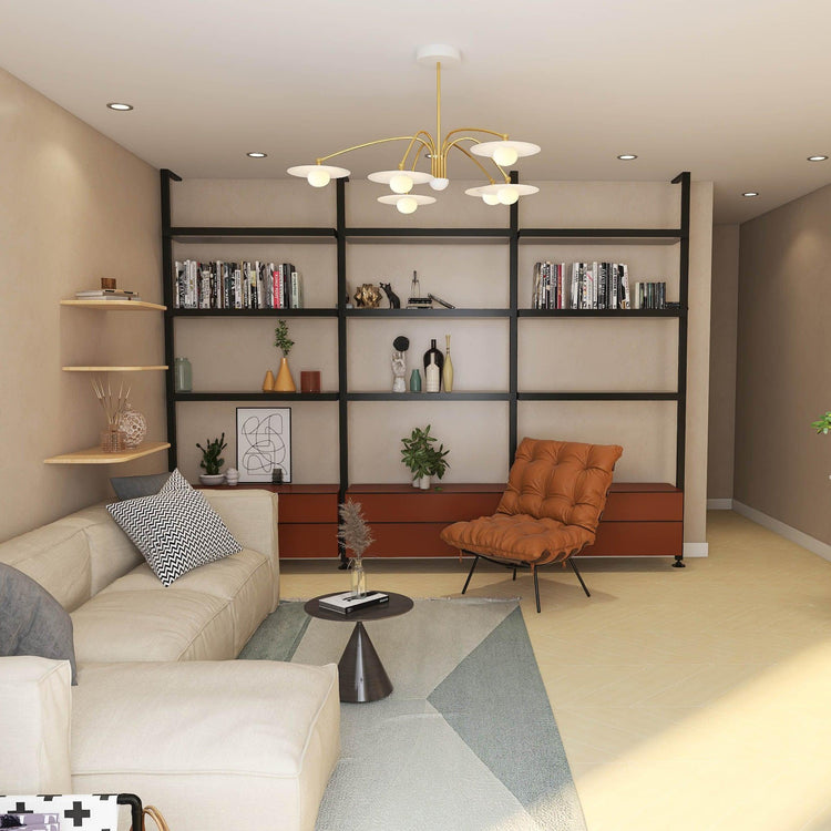 Elegant champignonglas lysekrone