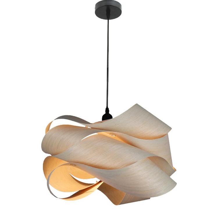 Rustikal-moderne unregelmäßige Holzleuchte