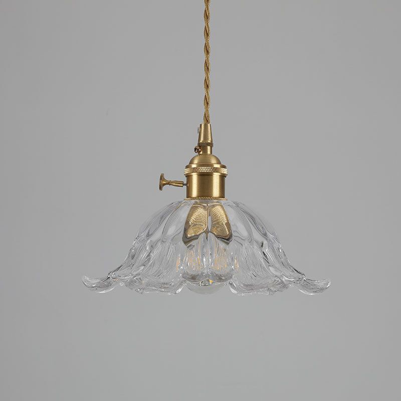 Nordic Amber Brass Glass pendellys
