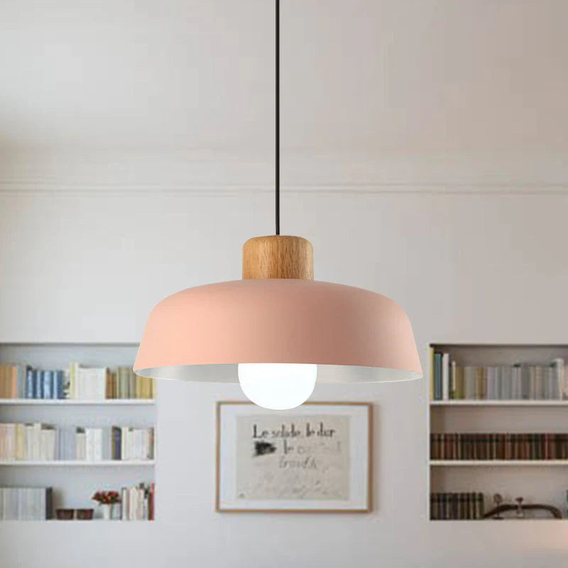 Lampe à suspension ronde moderne en métal