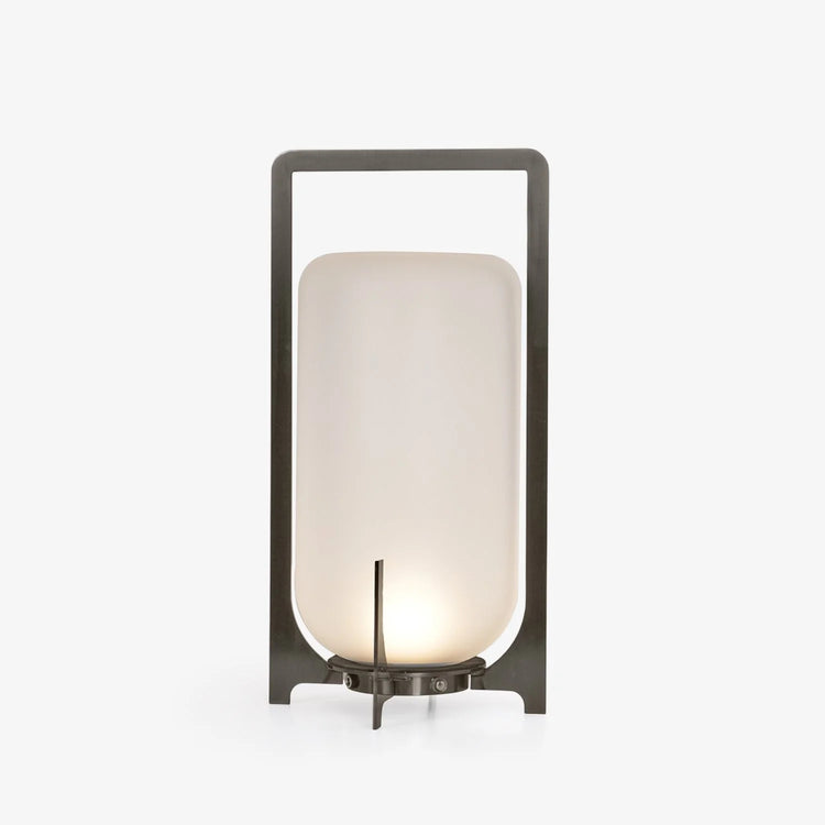 Minimalistisk rektangel glas bordlampe