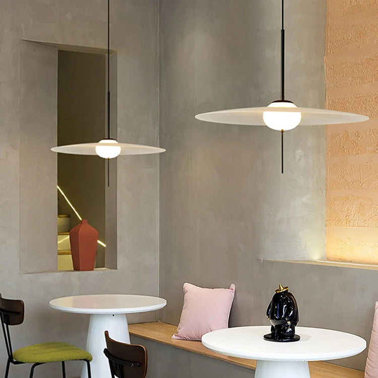 Moderne flad disk akryl pendel