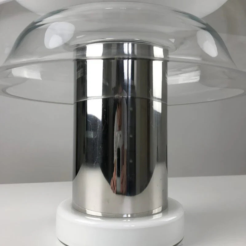 Minimalistisk glassvamp bordlampe