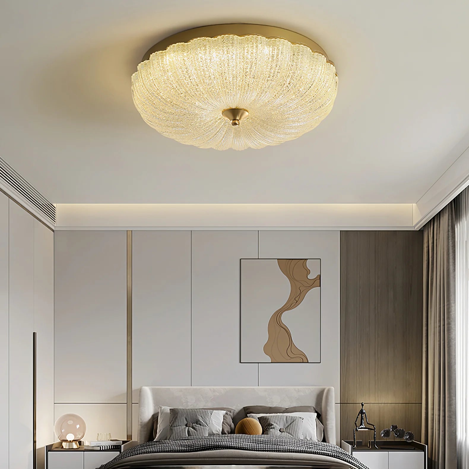 Stylish Round Glass Ceiling Light