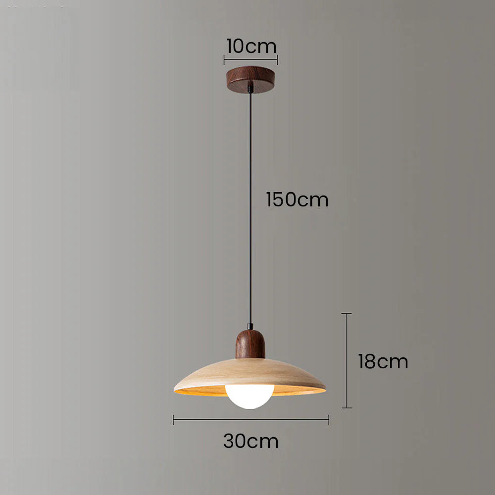 Plafonnier rond classique en bois