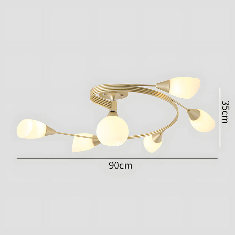 Moderne Multi-Head Metal Loop lysekrone