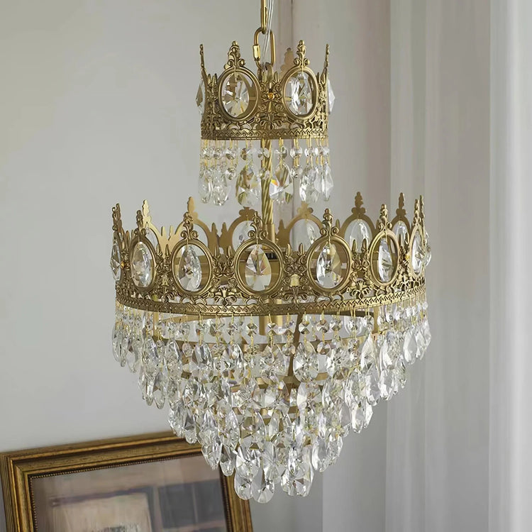 Retro Tiered Circular Crystal Chandelier